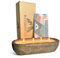 Wanderholz Vela de madera con cuatro mechas – Sostenible vela multimecha con cera de soja en cuenco de madera reutilizable de madera de paulownia – Diseño velas decorativas regalo vela – Tiempo de