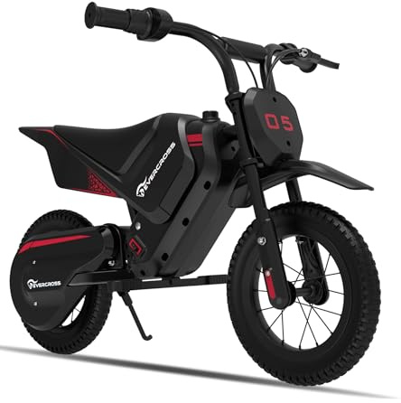EVERCROSS EV05M Elektrisk Motor för Barn, Elektrisk Motor 150W, 8/16 km/h Hastighetsläge och 10 km Räckvidd, 12'' Motocross för Barn 3-12 År