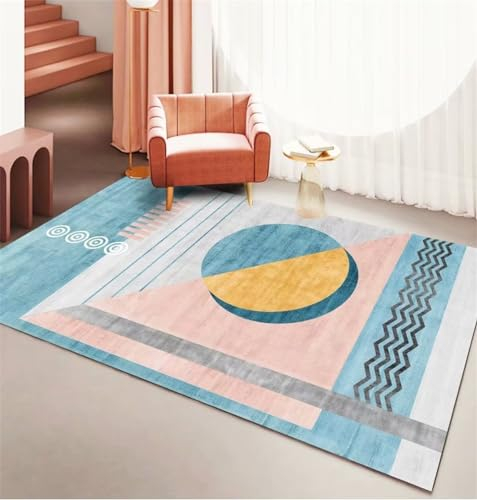 RUGMRZ Webteppich Küchen Teppiche Sofa Teppich rosa blau Farbe mit Schlafzimmer waschbar Für Allergiker 50X80CM