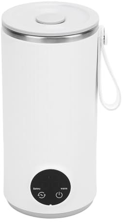 Electric Kettle for Car, Travel Kettle 400ML Cordless Electric Truck Kettle Stainless Steel Car Heater Mug with Rotary Stirrer Rechargeable for Milk Tea Coffee Hot Water