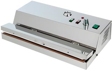 Wintem Macchina Sottovuoto con Indicatori LED in Acciaio Inox 200W - 37x27x11cm e Livello di Vuoto -850mbar - Barra Saldante di 32cm - Funzione Supervuoto - Modalità Automatica o Manuale