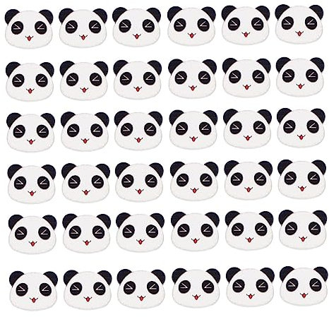 BELLIFFY 50 Stück Holzknöpfe Mit Tiermuster Cartoon Panda Kopf Knopf Bezaubernde Nähknöpfe Für Kinder Diy Dekoration