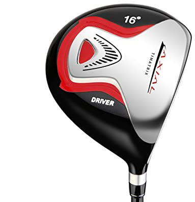 KLYDBMYT Golfschläger, Hölzer für Jungen, Driver, Carbonschaft, Design mit niedrigem Schwerpunkt, solide Haptik, geeignet für Anfänger und Fortgeschrittene, Schwarz (Farbe: Schwarz, Größe: 6–8)