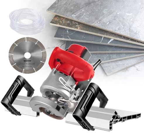 Taglierina elettrica per piastrelle, resistente, 1200 W per smussatura precisa, taglio regolabile per varie piastrelle, soluzione di taglio a umido