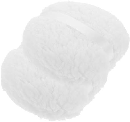 Veemoon 2piezas Borlas Extragrandes De Polvo De Felpa Para Polvos Corporales Blancas Aplicador De Corporales Suaves Después Del Baño y Viajes