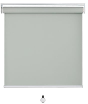 Cordless Blackout Roller Blinds Automatic Spring Loaded Window Shades UV Protection 60% Light Blocking Custom Size (100cm x 120cm / 39in x 47in) for Bedroom