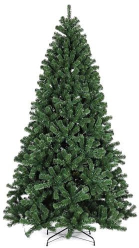 10FT KKTECH Artificial Christmas Tree 10ft 2760 Tips Realistic Bushy Green Xmas Tree with Metal Stand, Easy Assembly Foldable Indoor Outdoor Holiday Decoration (10ft)
