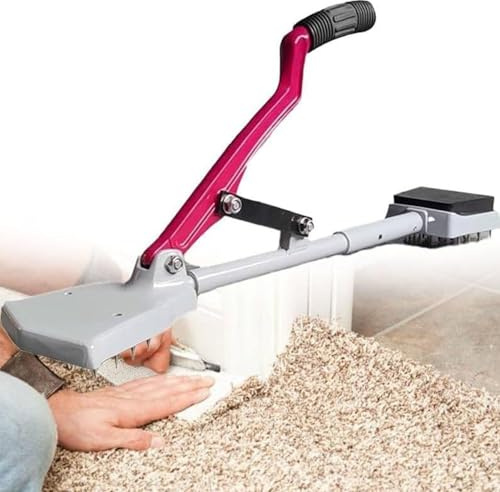 DPQYJPP Kneeless Carpet Stretcher, Fit Laying Tool w/Soft Rubber Handle and Grippers, Knee Kicker Kit, DIY Use, Essential Fitting Tool, for Carpet Installation and Repair