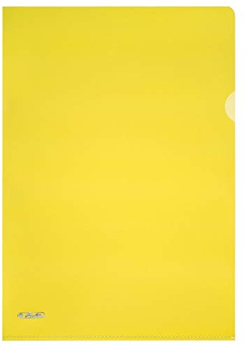 Herlitz 50009121 Aktenhülle A4 Pyramide, gelb, 10 Stück im Polybeutel