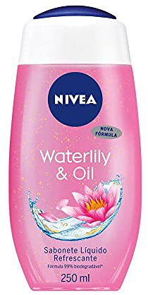 Nivea Shower Gel Water Lily & Oil, Body Wash, 3 Packs of 250 ml