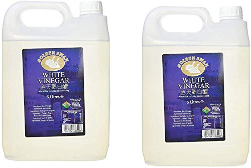 White Vinegar for Cleaning - Distilled White Vinegar- 5 Litre Bottle - Produced in The UK,5 l (Pack of 2)