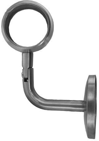 BASIT Handlaufhalter Edelstahl Gelenk, Kugelring für Handlauf Ø42,4mm WT21 | V2A Handlaufträger starr / verstellbar Wandträger Wandhalter Geländerhalterung für Geländer rostfrei innen/außen geschl. K240