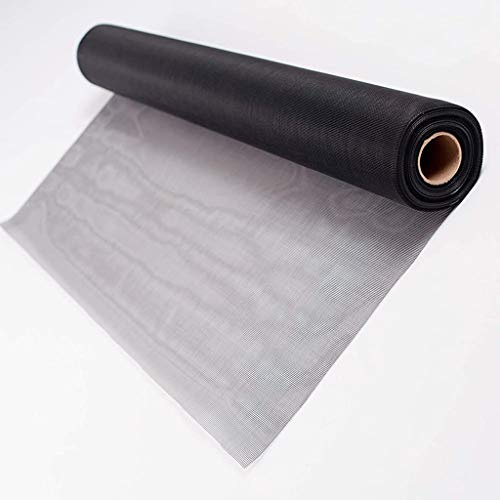 XXYANZI Mosquitera de Fibra de Vidrio 1x8m, Tela Mosquiteras Prevenir Mosquitos Y Insectos Mosquiteras de Ventanas Correderas, para Ventanas Abatibles. - Negro