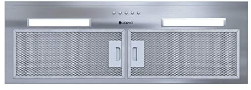 Globalo Hadario 80.2 hotte de cuisine en acier | Hotte aspirante avec filtre | Module de ventilation pour hotte aspirante, installation sous meuble