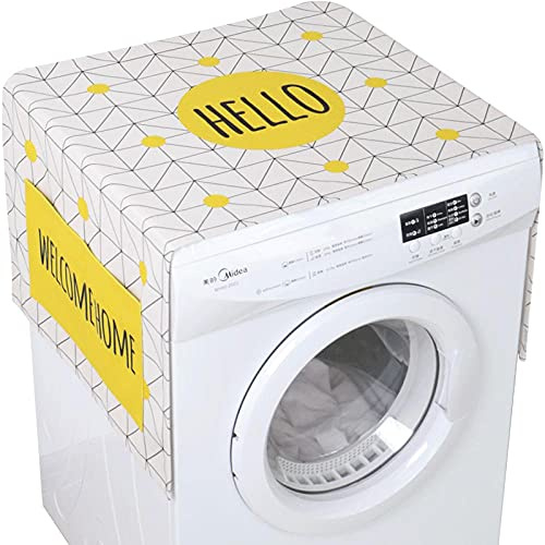 Abdeckung Waschmaschine Decken Waschmaschinen Abdeckungen Waschmaschinenbezug WaschmaschinenüBerzug Auflage Mit Aufbewahrungstasche Gelbes Hallo 55 X 140cm