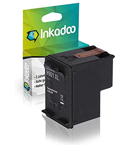 Inkadoo Kompatibel Tinte für HP CC654AE / 901 XL OfficeJet J 4535, 4500 Wireless, J 4624, J 4680 OfficeJet J 4500 4524 4535 4540