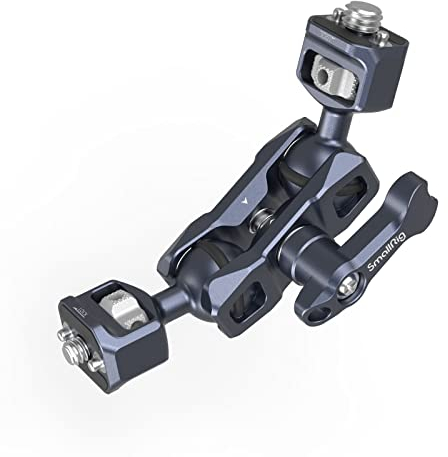 SMALLRIG Dual Ball Heads Magic Arm with 1/4-20 & 3/8-16 Screws - Aluminum Alloy Articulating Arm for ARRI, Max. Load 6kg, Only 90g