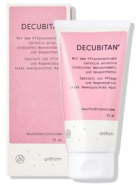 DECUBITAN Hautfunktionscreme - 75ml - Pflege und Regeneration stark beanspruchter Haut mit Centella asiatica - Narbenpflege, Verbrennungen, Rötungen, Sonnenbrand