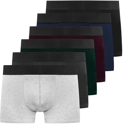 YouShow Calzoncillos Hombre Algodón 6 Pack Boxer Ropa Interior Hombre