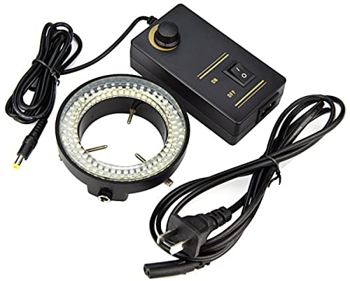 Zubehör für Mikroskope Mikroskop Light – Mikroskop Quelle 60 mm Innendurchmesser 14 4 Stück LED Helligkeit der Referenzlampe verstellbar AC90 V-240 V Haltbarkeit und zuverlässige Leistung (