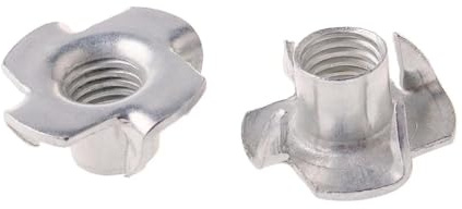 Écrou à main 10/20/50pcs M3 M4 M5 M6 M8 M10 M12 Écrou Haut-Parleur Écrou T-écrou Quatre Griffes Aveugle Insertion Écrous En T Quincaillerie De Meubles En Bois (Size : 50PCS, Color : M10)
