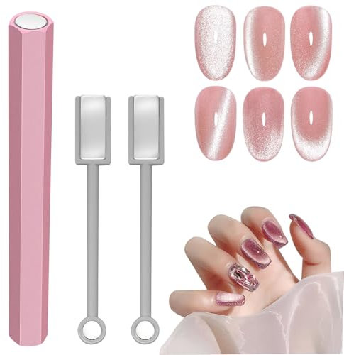 3-teiliges Nagelmagnet-Werkzeugset,cat eye nageldesign zubehör Katzenaugenmagnet für Nagelwerkzeuge,Nagelkunst, Gel-Nagellack-Magnet,DIY-Stil erhältlich,Nagelkunstwerkzeuge,Nail Magnet Tool Set
