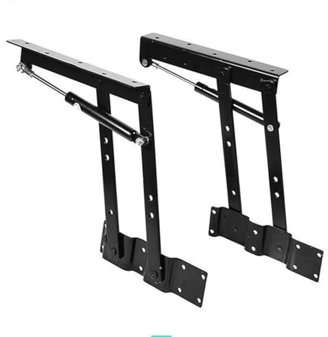 2 Stück Schwerlast-Hebescharnier, hydraulisches Scharnier, klappbares Tischscharnier, verstellbarer Heberahmen für Couchtisch-Zubehör (schwarz)