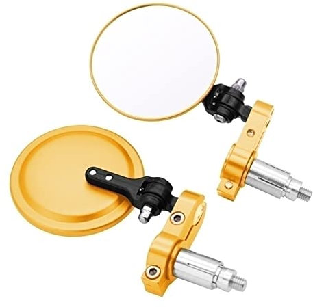 FIXARE Universal-Motorradspiegel Für B&M&W K1200R HP2 Enduro K1300S/R/GT K1600GT/GTL R1250GS 3 Zoll Runder Klappbarer Lenkerenden-Seitenspiegel Dekoration