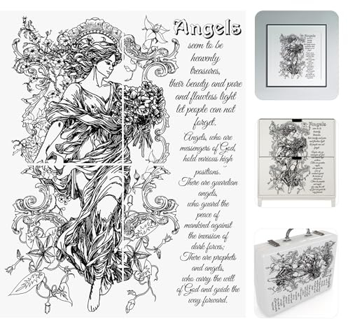 WANDIC 4 fogli di adesivi a tema lettere nere da strofinare, stile schizzo, decalcomanie per fai da te, scrapbooking, foto, mobili, 24 x 30 cm