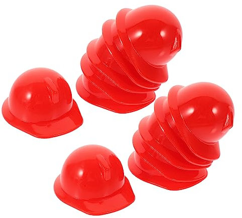 ibasenice 20stücke Miniatur-bauhelm Aus Kunststoff Puppen-minihelme Hühnerhelm Dekorative Haustier-schutzhelm Kreativer Kleine Hühnerhelme