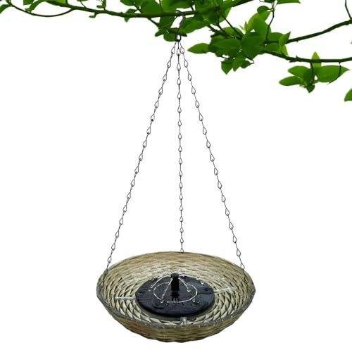 Mangiatoia per uccelli, fontane da bagno per uccelli a energia solare,Fontane da bagno per uccelli sospese | Barbiere da bagno per fontane solari di colibrì, ciotola da bagno per uccelli da balcone