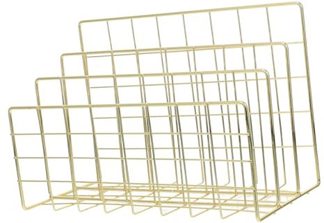 HOMSFOU Metall Schreibtisch Organizer Mit Fächern Mailhalter Briefablage Ablagefach Rundum Geschützt Für Büro Zuhause Schule Vorgefertigter Dateisortierer Für Effiziente Schreibtischorgani