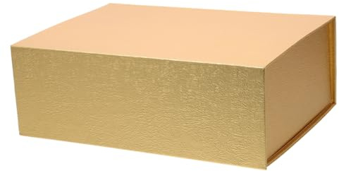 VALICLUD Faltbare Geschenkkarton mit Magnetdeckel Goldene Aufbewahrungsbox für Schmuck Kosmetik und Besondere Anlässe für Geburtstags und Hochzeitsgeschenke