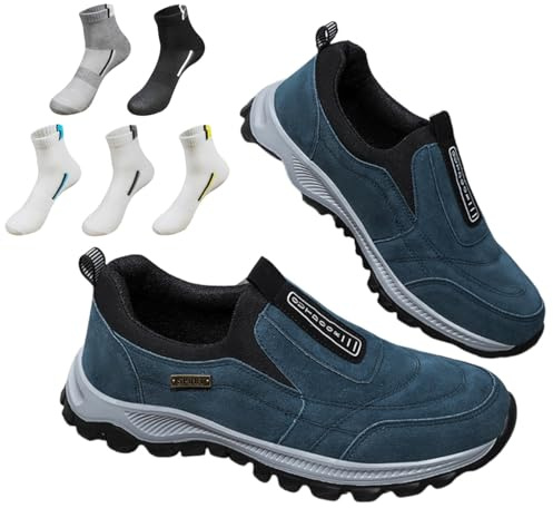 Orthopaedic Shoes Men's Slip On Walking Shoes with Arch Support, Lightweight Outdoor Shoes, Hiking Work Trainers Shoes