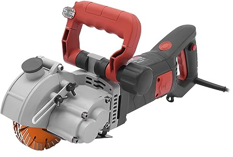 Machine à rainurer professionnelle 4800 W pour béton maçonnerie avec refroidissement à eau Guide laser Découpe sans poussière 6200 tr/min 7 lames Électricien Outil de construction