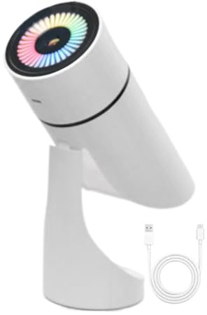 Humidificador de dormitorio | Humidificador de habitación pequeña, difusor de niebla con ajustable para plantas de interior del hogar, dormitorio de mascotas, viajes, guardería, escritorio, hogar