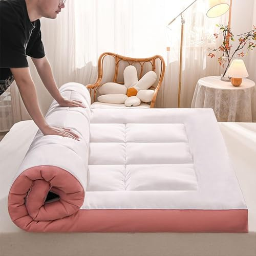 Vikbar madrass futon golvmatta – bärbar roll up tatami-matta, andningsbar sovdyna för gäster och camping