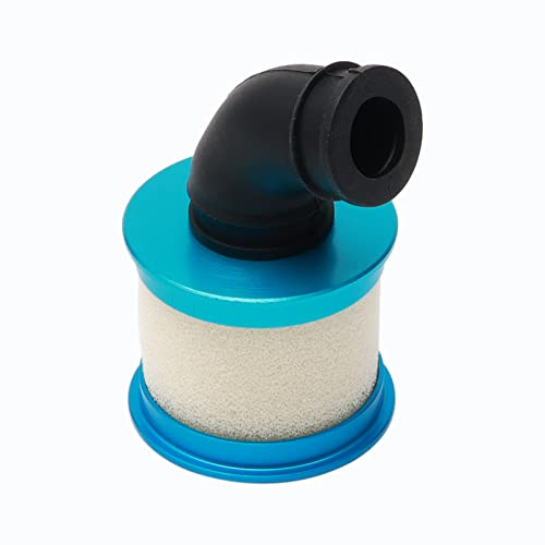 Pxyelec Filtre à air RC 1:10 en aluminium pour tout-terrain 1:10 pour voiture HSP Buggy Camion Bleu