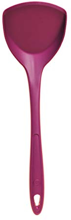 Kochblume Pfannenschaufel | Premium-Silikon & BPA frei| Hitzebeständig | Spülmaschinenfest | 36cm | Farbe: lila