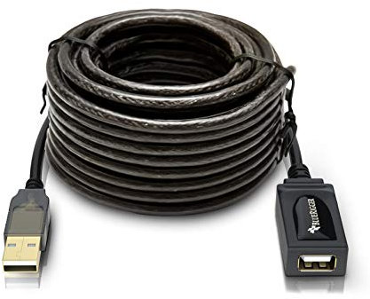 BlueRigger USB Extension Cable (7.5M, Long Active USB2.0 Extender, Male to Female Repeater, Data Transfer Cord)- for Game Consoles, Printer, Camera, Keyboard, Hard Drives