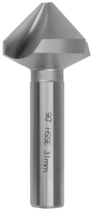 GSR Fresa conica HSSE a 90°, per acciaio inox, Ø 31,0 mm, punta svasata, resistente al calore, precisa