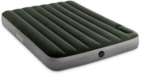 Intex Dura-Beam 64762E Downy Matelas pneumatique Standard, Fiber-Tech, Pompe à Pied intégrée, Hauteur 25,4 cm, capacité de Poids 272 kg, Taille complète