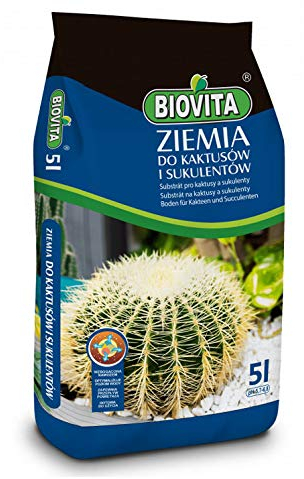 BIOVITA 5L cactus e piante grasse, substrato speciale, substrato multicomponente, terreno per piante, pronto all'uso