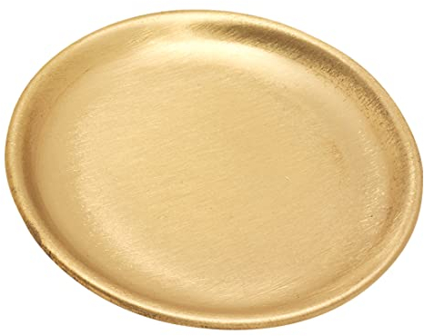 NKlaus Runder Untersetzer Ø10cm Messing Kerzenteller Stumpenkerzen Dekoration modern 10578