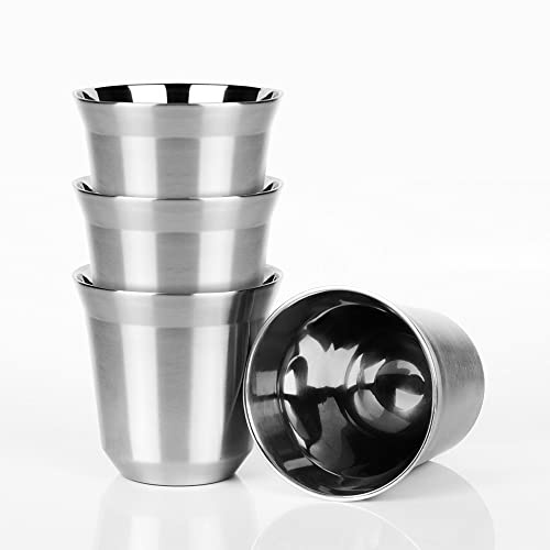 DECOLUSH Tazze da caffè, Tazzine Caffè in Acciaio Inox