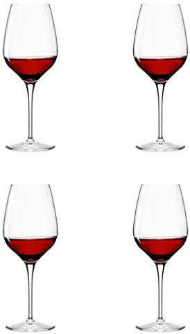 Erik Xian Bicchieri da Vino a Stelo Lungo per Vino Rosso e Bianco Bicchieri da Vino cristallini Senza Piombo soffiati a Mano da 14,5 Once per Matrimoni con degustazione di Vini
