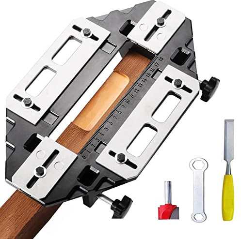 Hinge Jig Aluminum Alloy Door Lock Jig Woodworking Hole Opener Slotting Locator ，Hinges for Wood Cabinet Kitchen Door Lock Installation