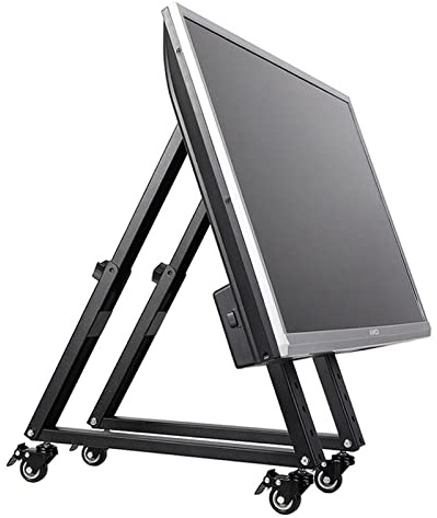Carro De TV Móvil con Ruedas, para Televisores De 40-80 Pulgadas, Carro De Monitor De Suelo De Perfil Bajo, con Soporte De Conexión Reforzado, Perfil Bajo