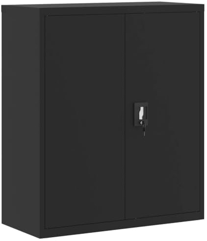 vidaXL Aktenschrank Schwarz 90x40x105 cm Stahl