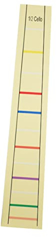 Abaodam Gelbe Fingerpositionsmarkierung für 1/2 Cello aus Papier Leicht Ablösbar für Anfänger zur Besseren Griffbrettorientierung